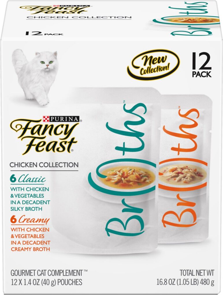 Fancy Feast Classic Collection Broths Variety Pack Complement Cat Food